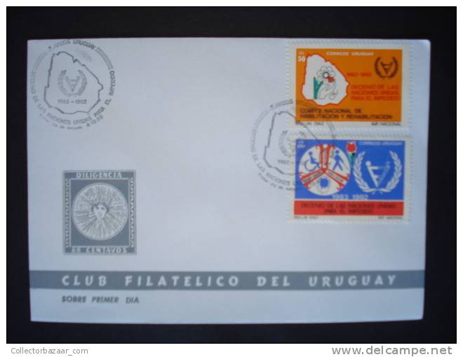 URUGUAY FDC COVER Topic Medicine Health Wheel Chair Handicap Blind - Handicaps