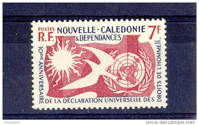 NOUVELLE CALEDONIE 1958 DROITS DE L HOMME YT N° 290 * NEUF - Ongebruikt