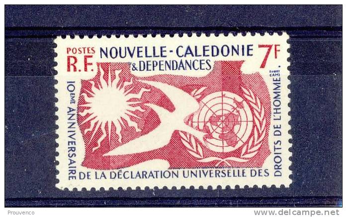 NOUVELLE CALEDONIE 1958 DROITS DE L HOMME YT N° 290 * NEUF - Ungebraucht