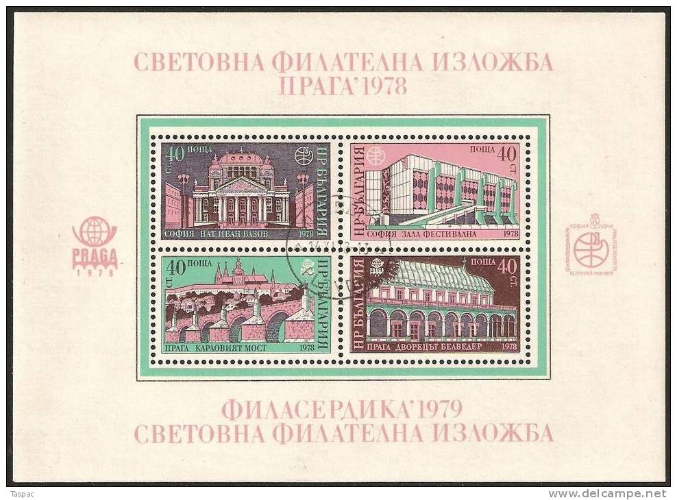 Bulgaria 1978 Souvenir Sheet Mi# Block 79 Used - Used Stamps