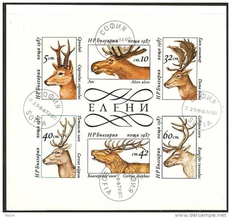 Bulgaria 1987 Souvenir Sheet Mi# Block 172 Used - Usati