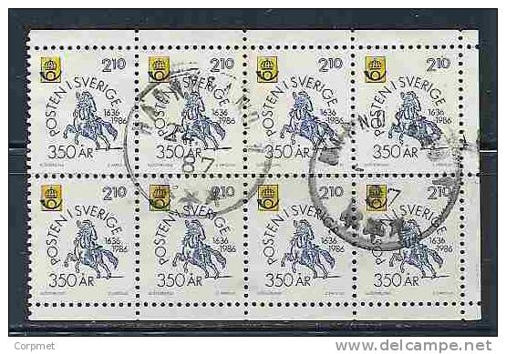 SWEDEN - POSTEN I SVERIGE - Se-tenant Block Of 8 From The Exploided Booklet - Yvert # C 1363 - VF USED - Blocks & Sheetlets