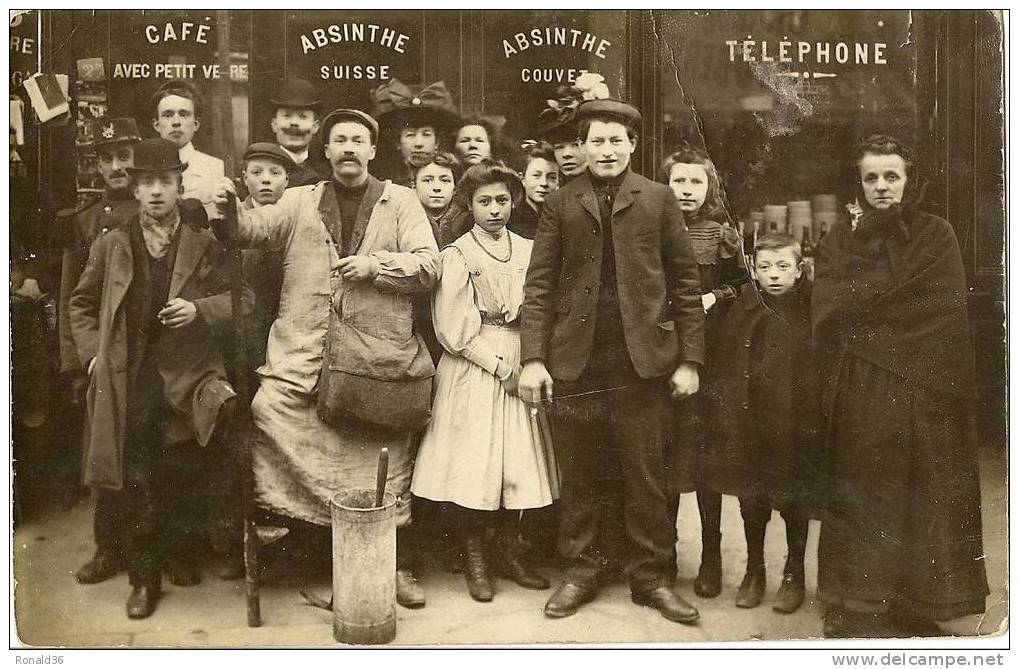 CP COMMERCE .BAR .ABSINTHE SUISSE .ABSINTHE COUVET Chasseur Militaire( Famille PHILIPPON. LA CHATRE 36) - Cafés