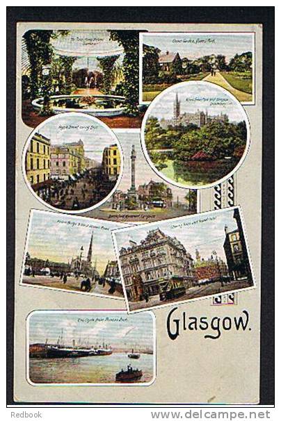1905 Multiview Postcard Glasgow Scotland 8 Views - Ref A77 - Lanarkshire / Glasgow