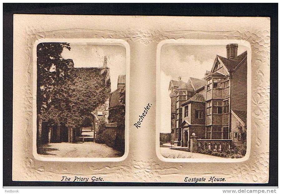 1910 Double View Postcard Priory Gate &  Eastgate House Rochester Kent - Ref 80a - Rochester