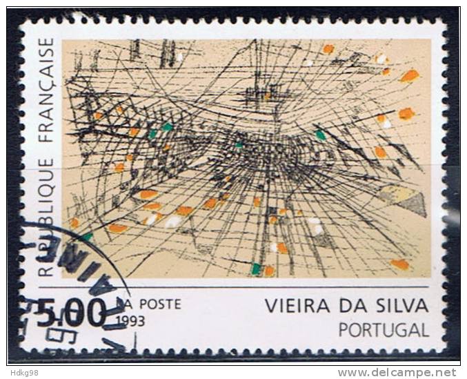 F Frankreich 1993 Mi 2999 Vieira Da Silva, Gemälde - Gebraucht