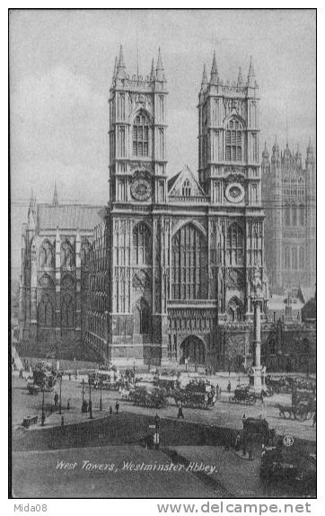 ANGLETERRE. LONDON. WESTMINSTER ABBEY.WEST TOWERS. - Westminster Abbey