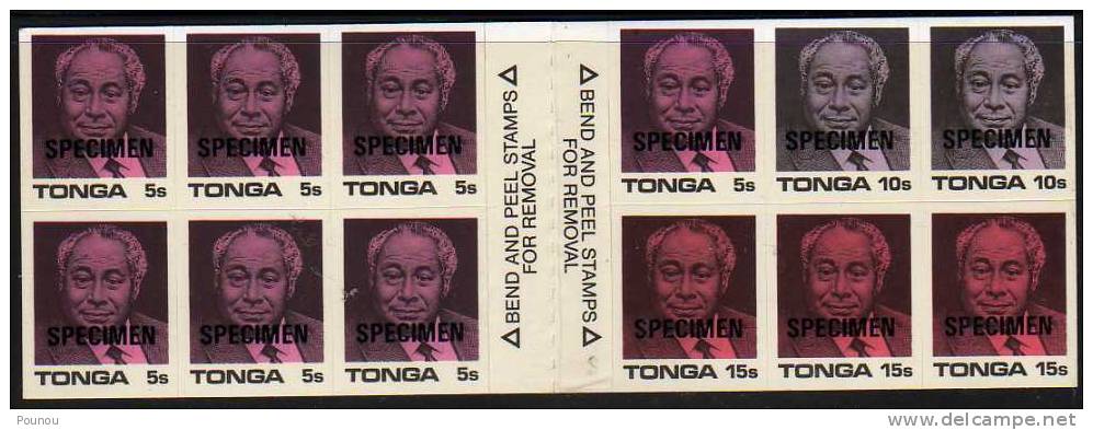 TONGA - CARNET SPECIMEN 20 TH ANNIVERSARY OF THE CORONATION OF HIS MAJESTY KING TAUFA AHAU TUPOU IV - Tonga (1970-...)