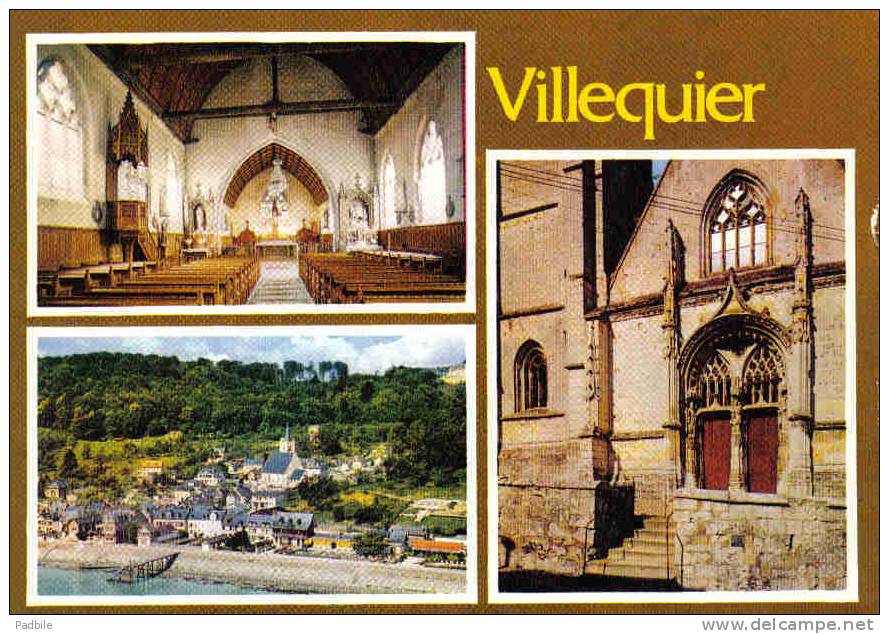 Carte Postale 76. Villequier  Intérieur De L'église Trés  Beau Plan - Villequier