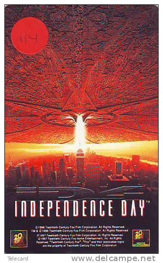 Telecarte Japonaise (114) * INDEPENDENCE DAY *  Telefonkarte Japan  Film - Cinema - Movie - Kino - Cinéma