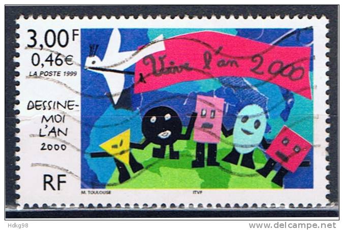 F Frankreich 1999 Mi 3402 Zukunft Auf Briefmarken - Gebraucht