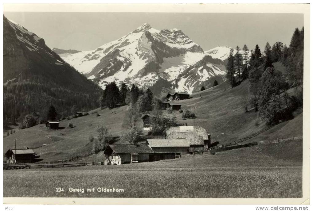 CPA ( SUISSE - A )     GSTEIG MIT OLENNNNHORN - Gsteig Bei Gstaad