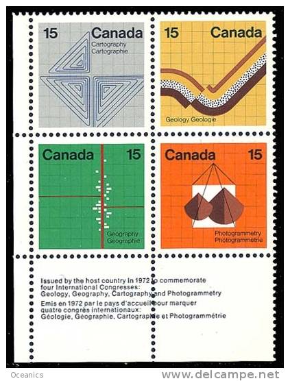 Canada (Scott No. 582-85 - Les Sciences De La Terre / Earth Sciences) [**] - Neufs