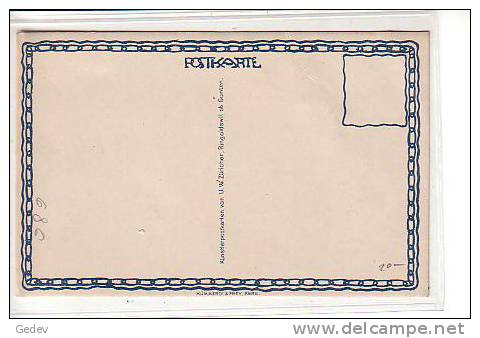 Scherzligen Litho Von U.W. Züricher (686) - Autres & Non Classés