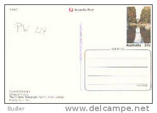 AUSTRALIA : 1985 : Post.Stat. : GEOLOGY,GAP,MONTAGNE,MOUNTAINS,ROCHER,ROCS,REFLECTION,ALICE SPRINGS, - Postal Stationery