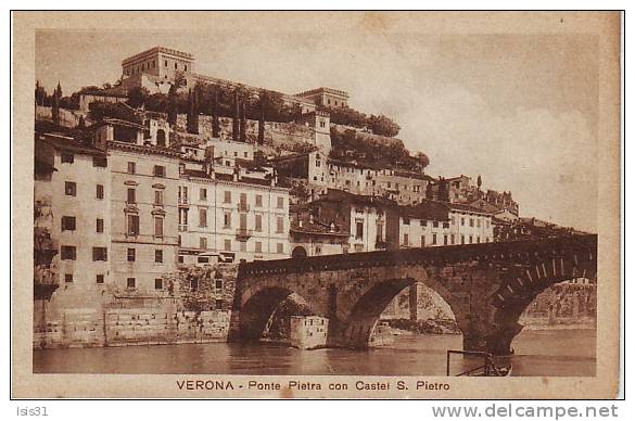 Italie - P659 - Veneto - Verona - Verone - Ponte Pietra Con Castel S. Pietro - état - Verona