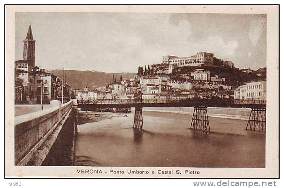 Italie - P662 - Veneto - Verona - Verone - Ponte Umberto E Castel S. Pietro - état - Verona