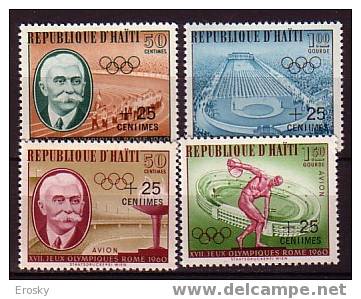 PGL - JEUX OLYMPIQUES 1960 HAITI Yv N°451/52+AERIENNE ** - Estate 1960: Roma