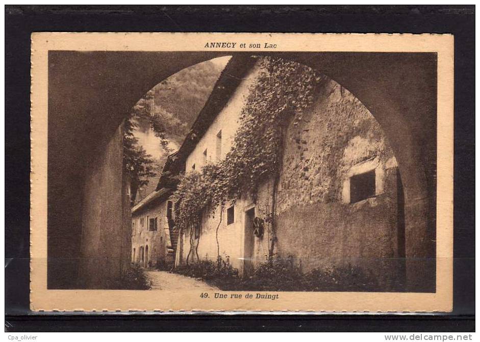 74 DUINGT (envs Seynod) Rue, Maisons, Ed Cellard 49, Annecy Et Son Lac, 1936 - Duingt