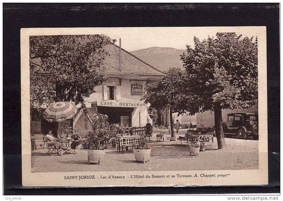 74 ST JORIOZ (envs Seynod) Lac Annecy, Hotel Du Semnoz, A. Chappet Propriétaire, Terrasse, Animée, Ed Tardet, 1949 - Seynod