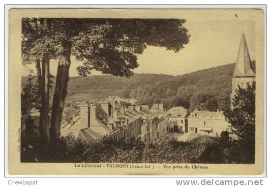 Valmont - Vue Prise Du Château   (coin Haut Gauche Légèrement Plié) - Valmont