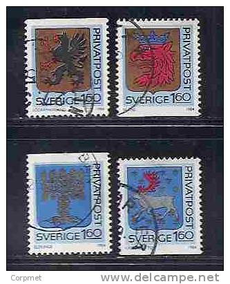 SWEDEN  - COAT OF ARMS -  Yvert # 1260/3 -  VF USED - Usados
