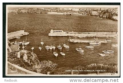 Real Photo Postcard View From The Harbour Newquay Cornwall - Ref 85a - Newquay