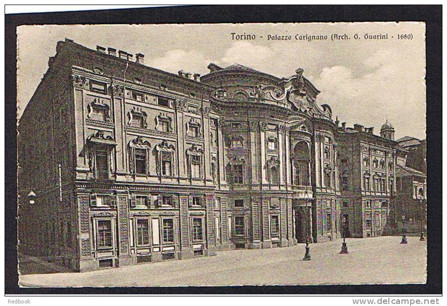 Early Postcard Palazzo Carignano (Arch. G. Guarini - 1680) Italy - Ref 85a - Palazzo Carignano