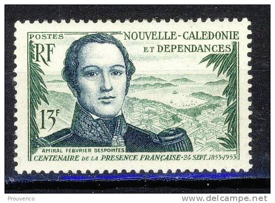 NOUV. CALEDONIE 1953  YT 283  *  MH  AMIRAL DESPOINTES - Unused Stamps
