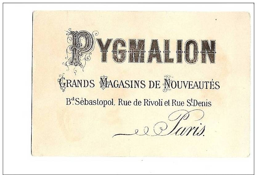 Chromo A Pygmalion Lith. Henry Sicard L´ étoile Du Beuglant Enfant Robe Bleue Bouquet De Fleur S Rose S A4-25 - Altri & Non Classificati