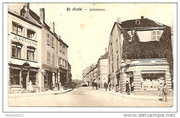 SAINT AVOLD   -   * LUBLERSTRASSE * Avec Pharmacie " MARIEN "Apotheke Et Warenhaus "C.STRAUS" -  Editeur : FAUST - Saint-Avold