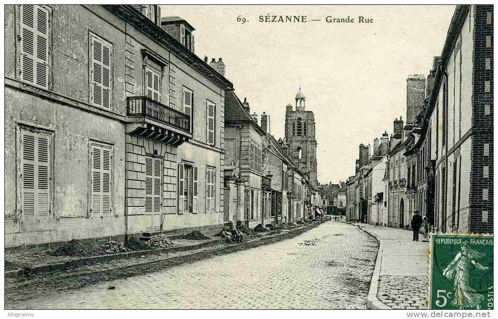 CPA 51 : SEZANNE    Grande Rue    A VOIR !! - Sezanne