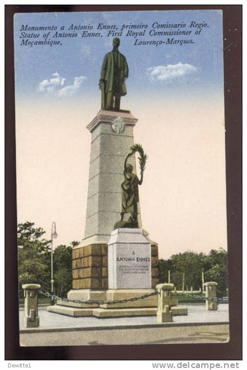 CPA    Lourenço Marques   Statue Of Antonio Ennes ,First Royal Commissioner Of Maçambique - Mozambique