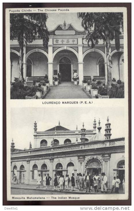 CPA    Lourenço Marques    The Chinese Pagoda  And The Indian Mosque - Mozambique