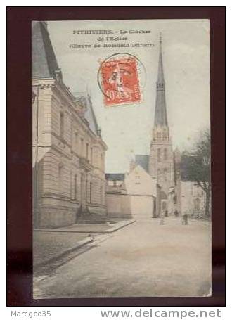 26536 Pithiviers Le Clocher De L'église (romuald Dufour) édit.cenac Granbd Bazar Couleur  Belle Carte - Pithiviers