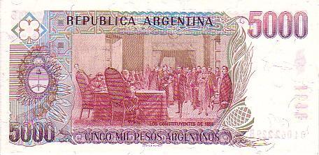 ARGENTINE  5 000 Pesos Argentinos Non Daté (1984-1985)   Pick 318a   ****BILLET  NEUF**** - Argentinië