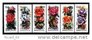 Timbres  Neufs Du Bhutan Série De Roses407-10+ 123-24 Pa - Roses