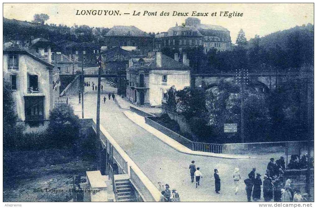 CPA 54 : LONGUYON  Le Pont Des 2 Eaux   A VOIR !!! - Longuyon