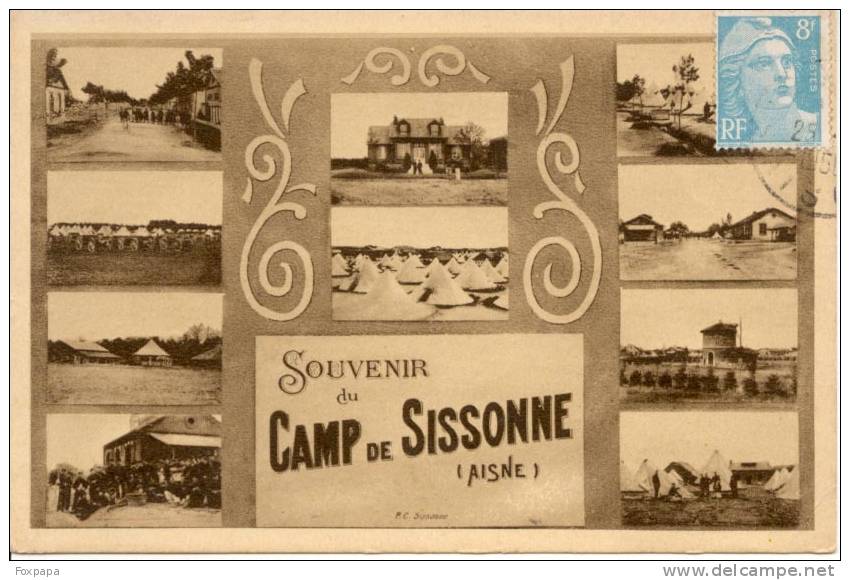 CAMP DE SISSONNE -13 Cartes (dont 1 Double) - Sissonne