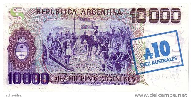 ARGENTINE   10 Australes/ 10 000 Pesos  Non Daté (1985)   Pick 322a    ***** BILLET  NEUF ***** - Argentine