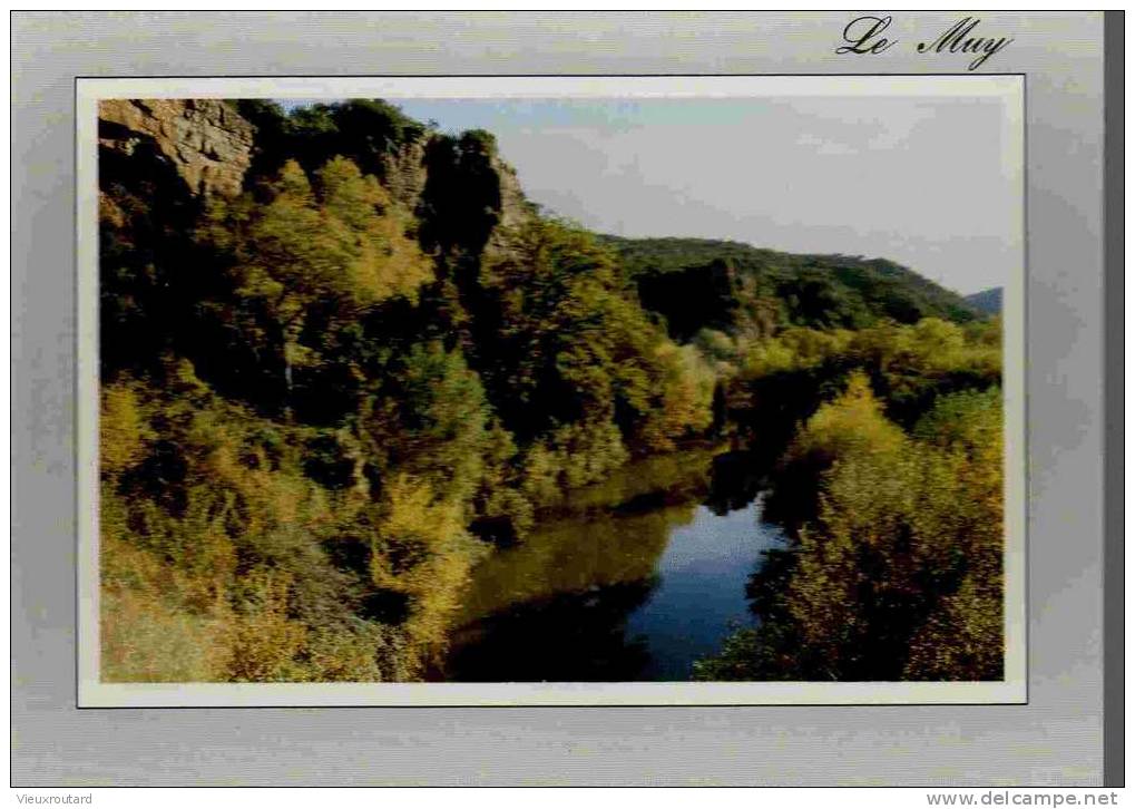 CPSM. LE MUY. VILLAGE DU CENTRE VAR. LES RIVES DE L'ARGENS A L'AUTONME. BON ETAT - Le Muy