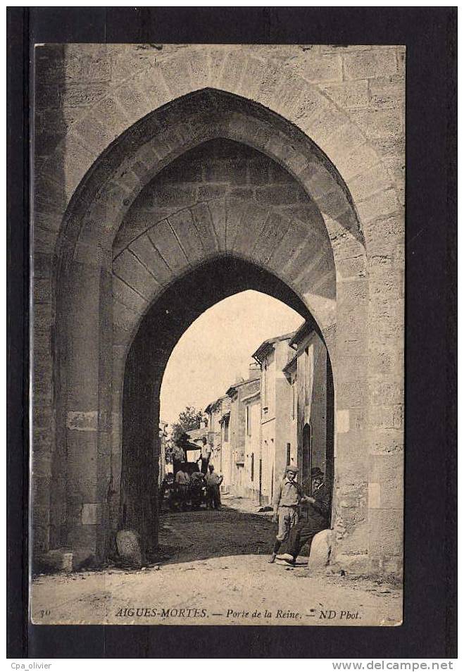 30 AIGUES MORTES Porte De La Reine, Animée, Pressoir ?, Ed ND 30, 190? - Aigues-Mortes