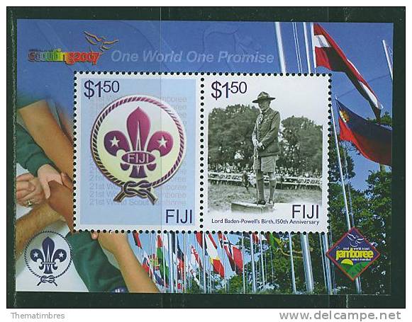 FID0017 Scoutisme Drapeau Baden Powell Drapeau Bloc 52 Fidji 2007 Neuf ** - Other & Unclassified
