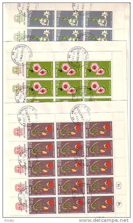 E249 - ISRAEL Yv N°234/36 FLEURS FUEILLE ( Registered Shipment Only ) - Blocs-feuillets