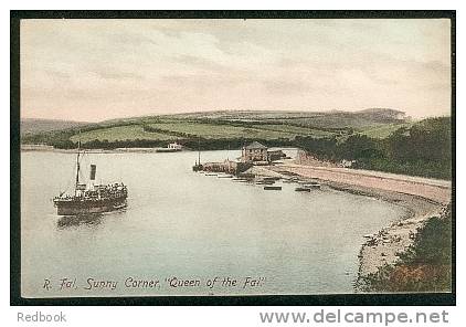 Super Early Postcard River Fal Cornwall Sunny Corner With "Queen Of The Fal" Steamer Steam Ship Falmouth  - Ref A87 - Falmouth