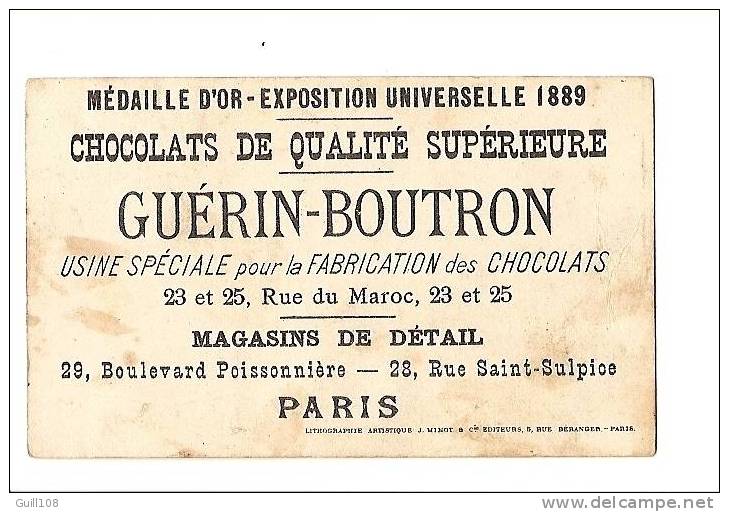 Chromo Dorée Guérin Boutron Lith. J. Minot Boulanger Four Enfant Pain Artisanat Boulangerie A4-38 - Guérin-Boutron