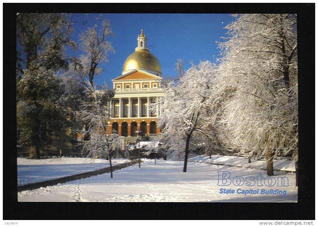 The State House In Winter On The Freedom Trail, Boston, Massachusetts - Boston