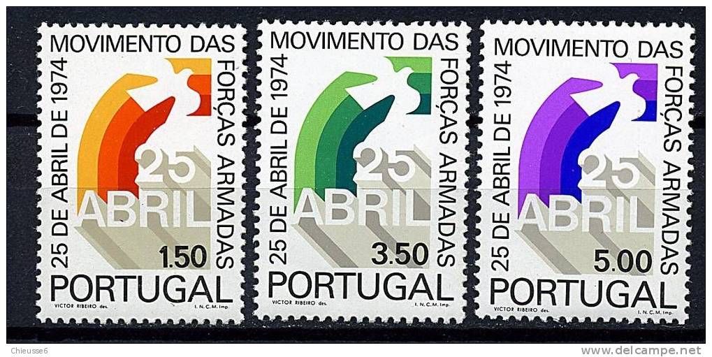 Portugal ** N° 1246 à 1248 - Mouvement Des Forces Armées Du 25/04/74 - Unused Stamps