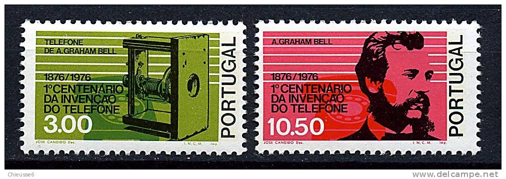 Portugal ** N° 1287/1288 - Cent. De La1ère Liaison Téléphonique - Ungebraucht