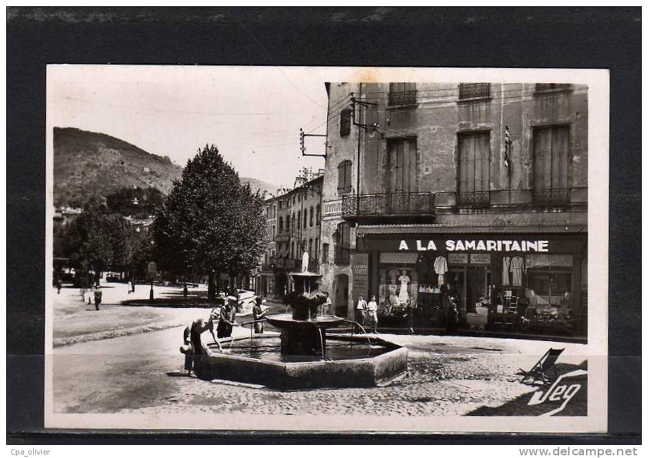 30 LE VIGAN Place Bonald, Fontaine Cévenole Du Griff, Quai, Magasin La Samaritaine, Ed Seg 6, 194? - Le Vigan